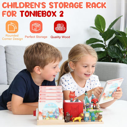 Kompatibel mit Tonies Holz-Organizer – Für 5 Spielepakete (3 große + 2 kleine) + Gamecontroller-Halterung
