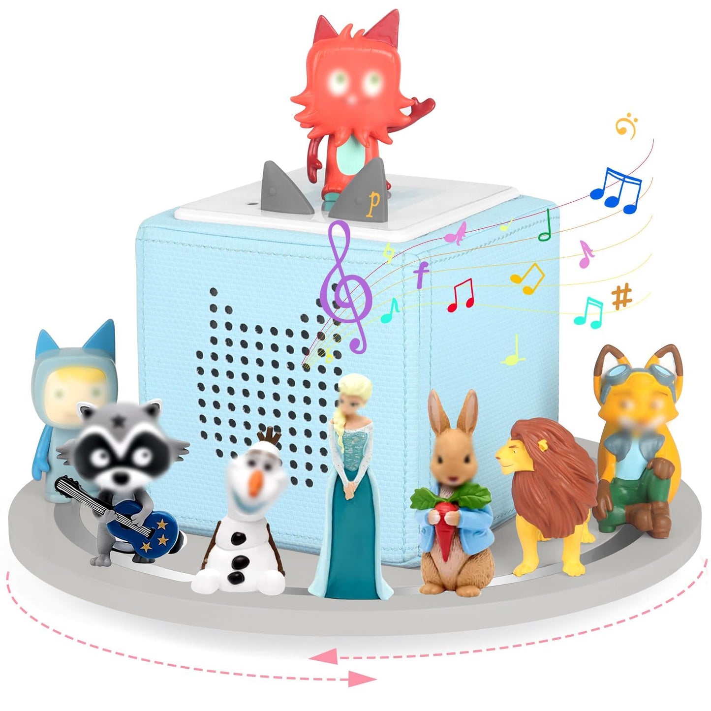 Compatible with Tonies 360° Rotating Display Shelf – White, Holds 10–15 Figures