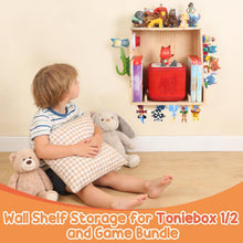 Kompatibel mit Tonies Holz-Display-Regal – Hält 40–50 Figuren, Wandmontage & Desktop