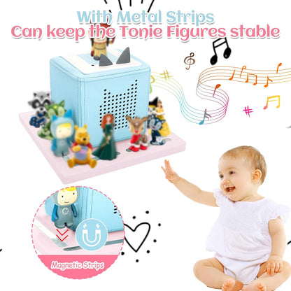 Magnetisches Regal kompatibel mit Tonies – Rosa | Hält 10–30 Figuren, passend für Audio Player 1 & 2
