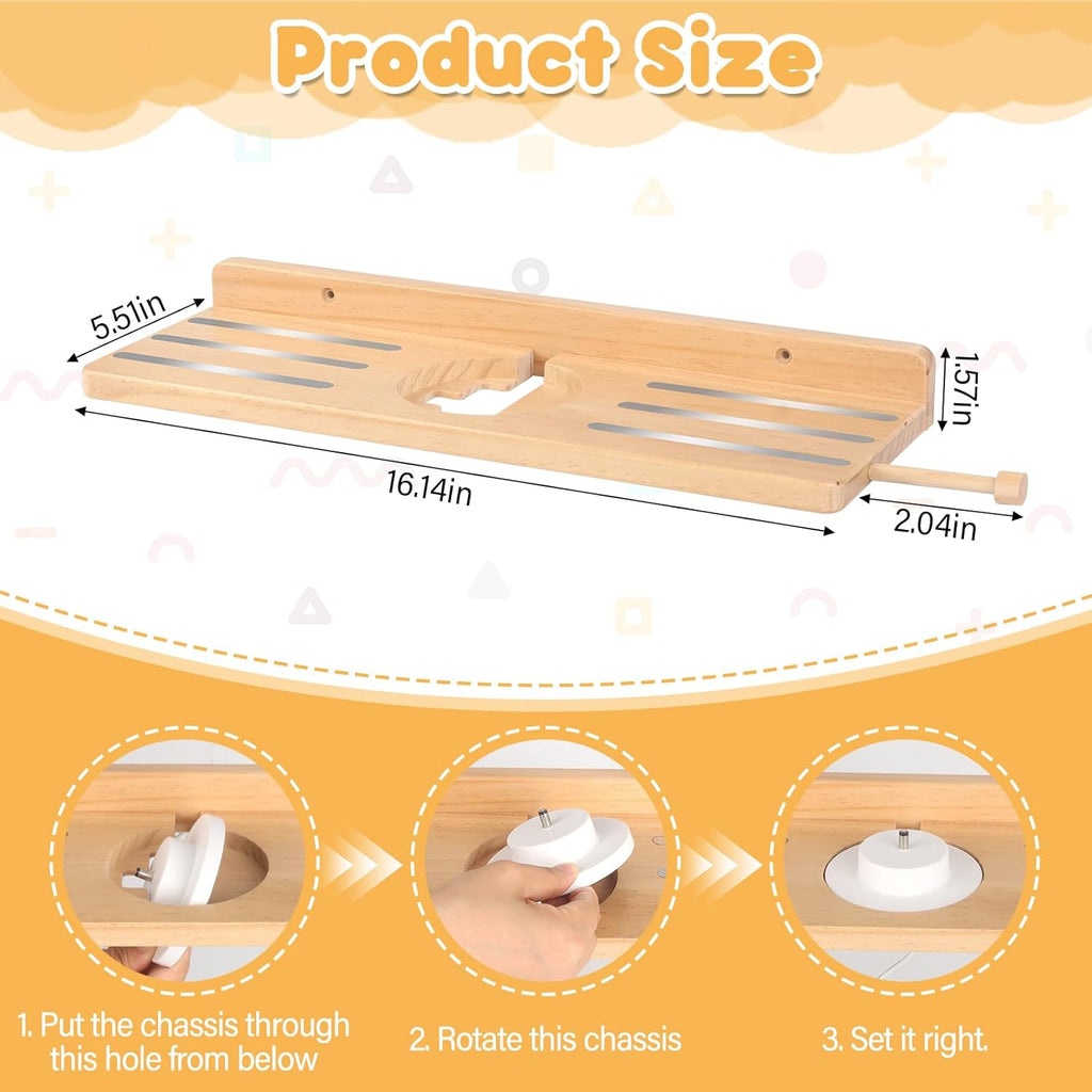 for Tonie Shelf,Tonies Storage for Creative Toniebox 2/1 Magnetic Wall Shelf for Tonie Figures Characters,Hanging Shelf for Kids (Natural)