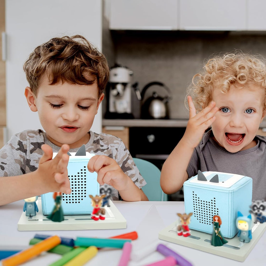 for Tonie Shelf, Tonies Storage for Toniebox 2/ Toniebox 1 Tonie Figures Creative Tonies Magnetic Shelf for,Tonie Box Player 10-30 Characters (Grey)