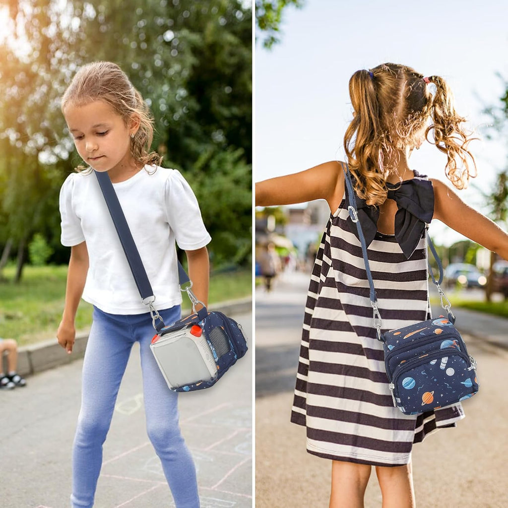 Taladad Carrying Case Compatible with Yoto Card Holder ,Storage Bag Case for Yoto Player 2nd/3rd Kids Speaker Audio Plays Audiobook Cards Radio and Card Case Hold (Blue)