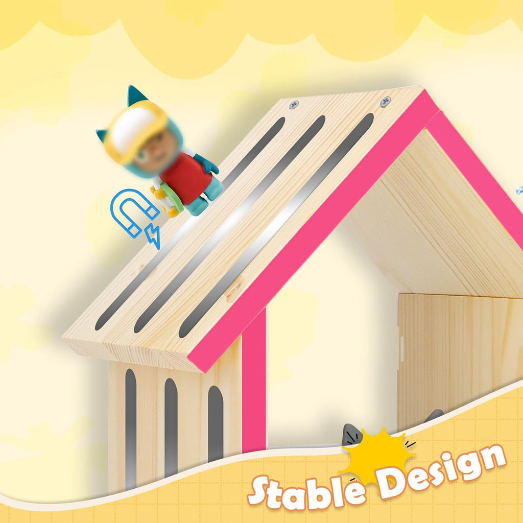 for Tonie Shelf,Tonies Storage for Creative Tonie Box 1 Toniebox 2 Magnetic Shelf for Tonie Figures,Characters,Wooden for Kids (Natural)