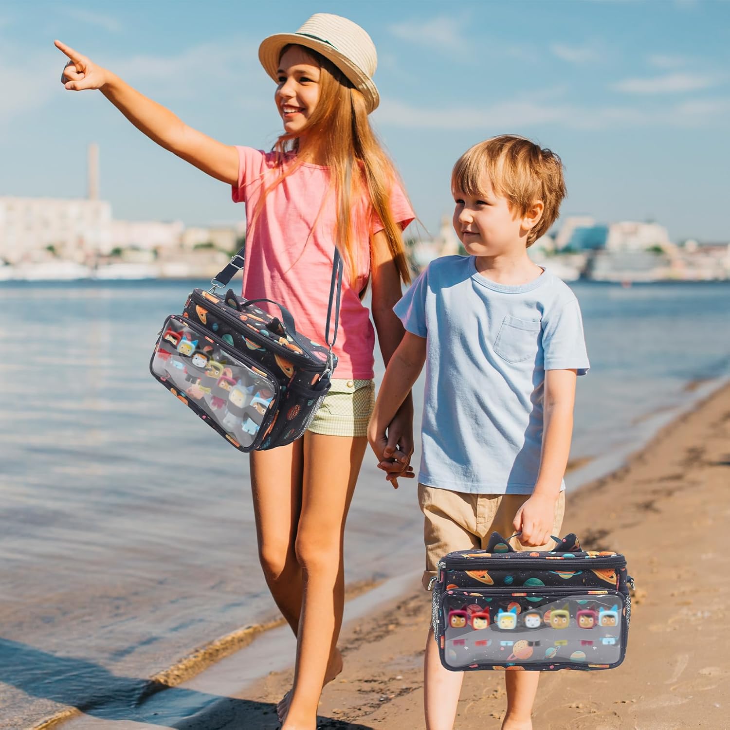 for Tonies Carrying Case, Toniebox Case for Tonies Figures,Tonie Characters, Tonies Storage and Organizer with Shoulder Strap,Tonies Box Starter Set,Tonies Headphones,Charging Station Bag (Black)