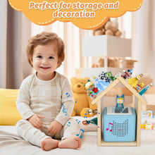 Magnetisches Holz-Display-Regal Kompatibel mit Tonies mit 35 selbstklebenden Metallplatten – Passend für Audioplayer 1 & 2