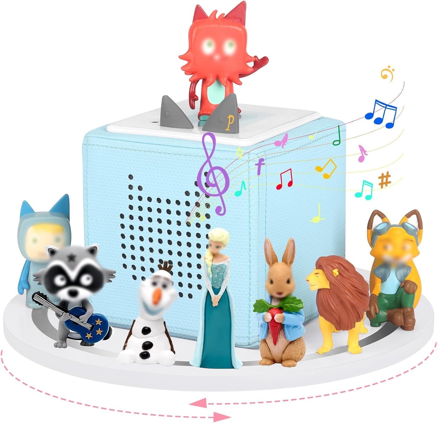 Compatible with Tonies 360° Rotating Display Shelf – White, Holds 10–15 Figures