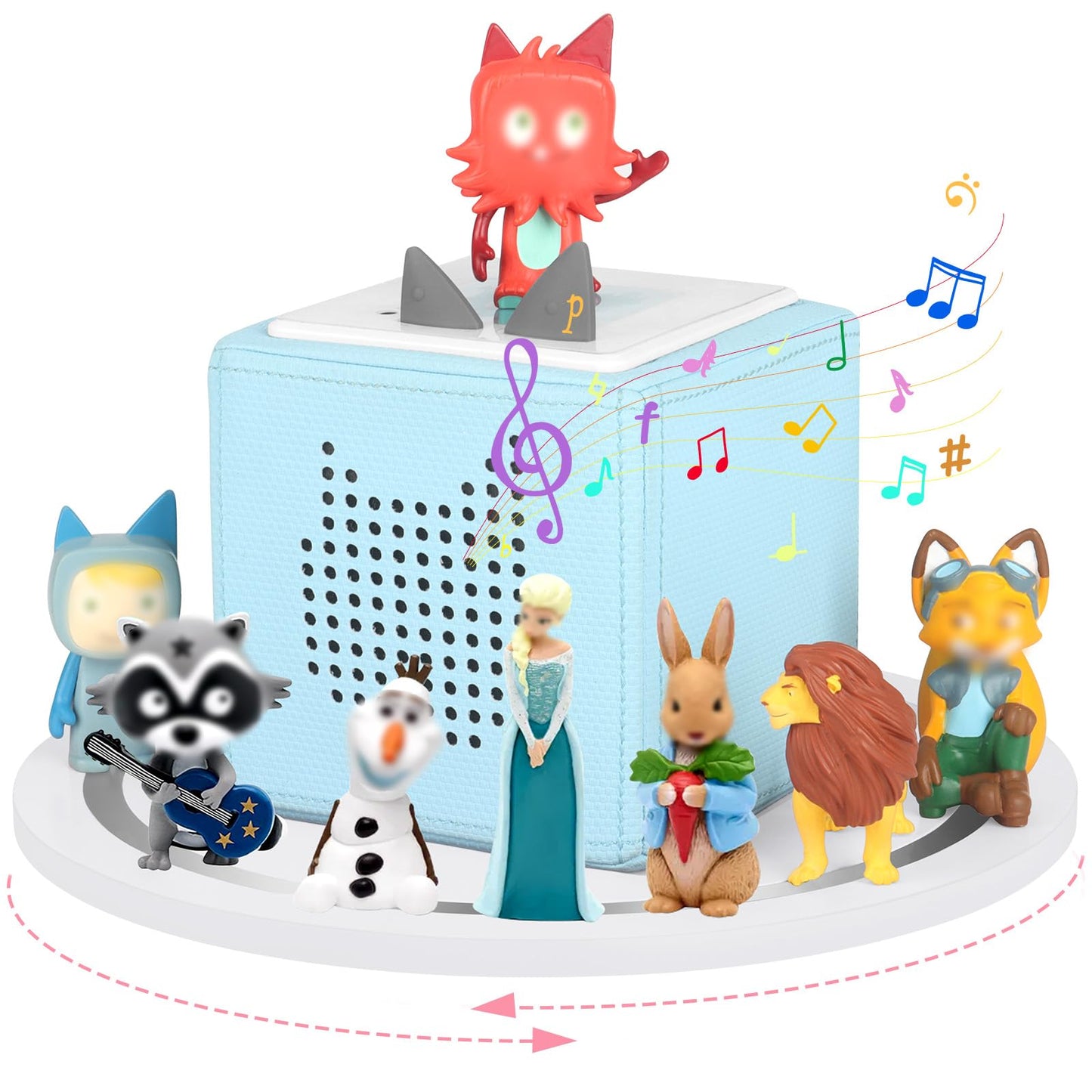 Compatible with Tonies 360° Rotating Display Shelf – White, Holds 10–15 Figures