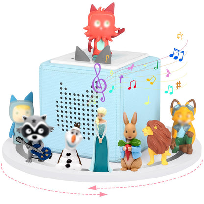 Compatible with Tonies 360° Rotating Display Shelf – White, Holds 10–15 Figures