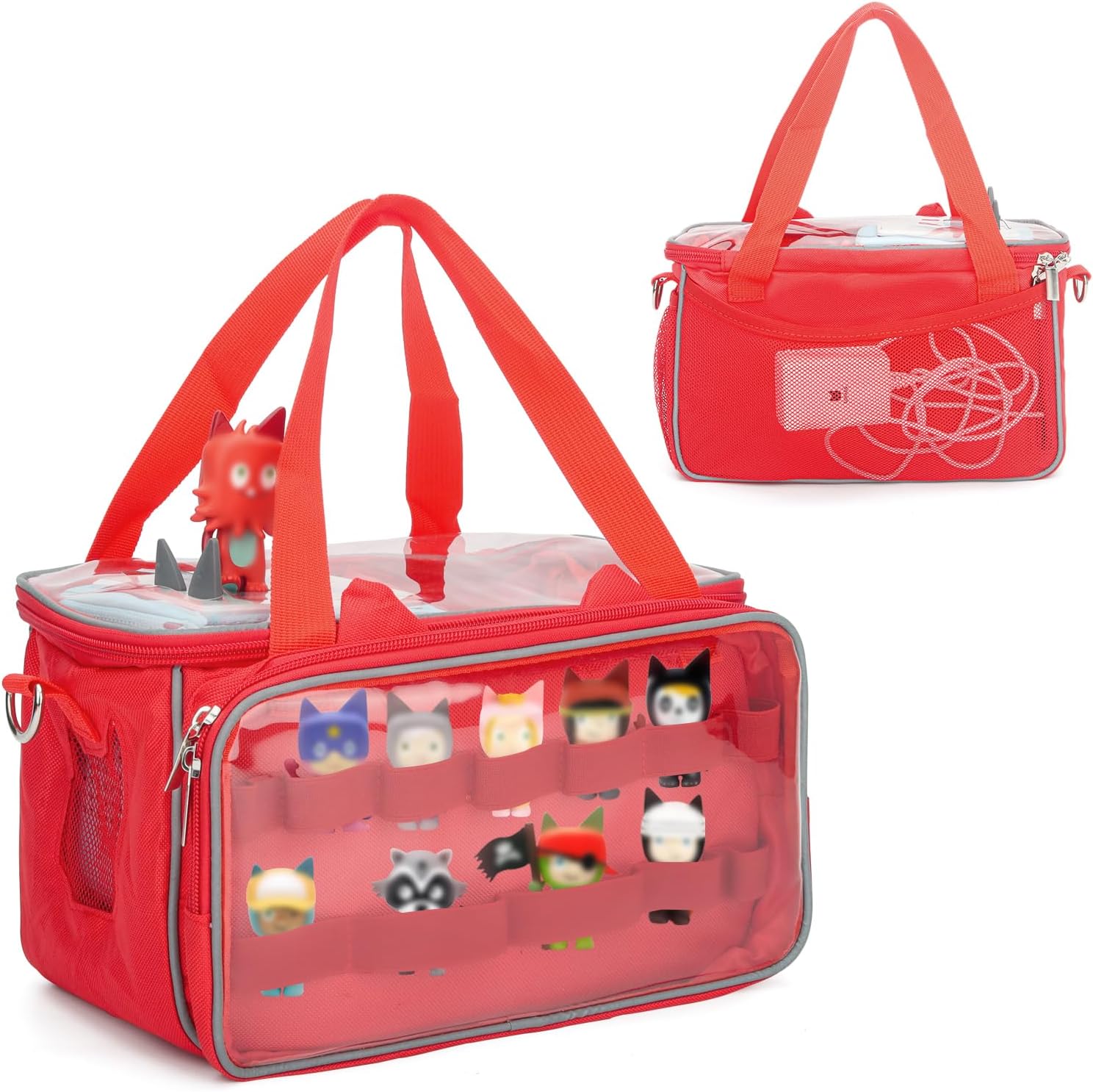 Carrying Case for Toniebox, Tonie Characters Figures, Toniebox Starter Set Headphones Charging Station Bag (Blue)