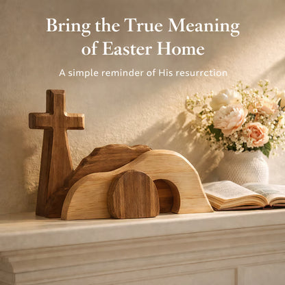 (🎁Last Day 49% OFF)✝️The Wooden Resurrection Cross & Empty Tomb That Reminds Your Family What Easter Is Really About