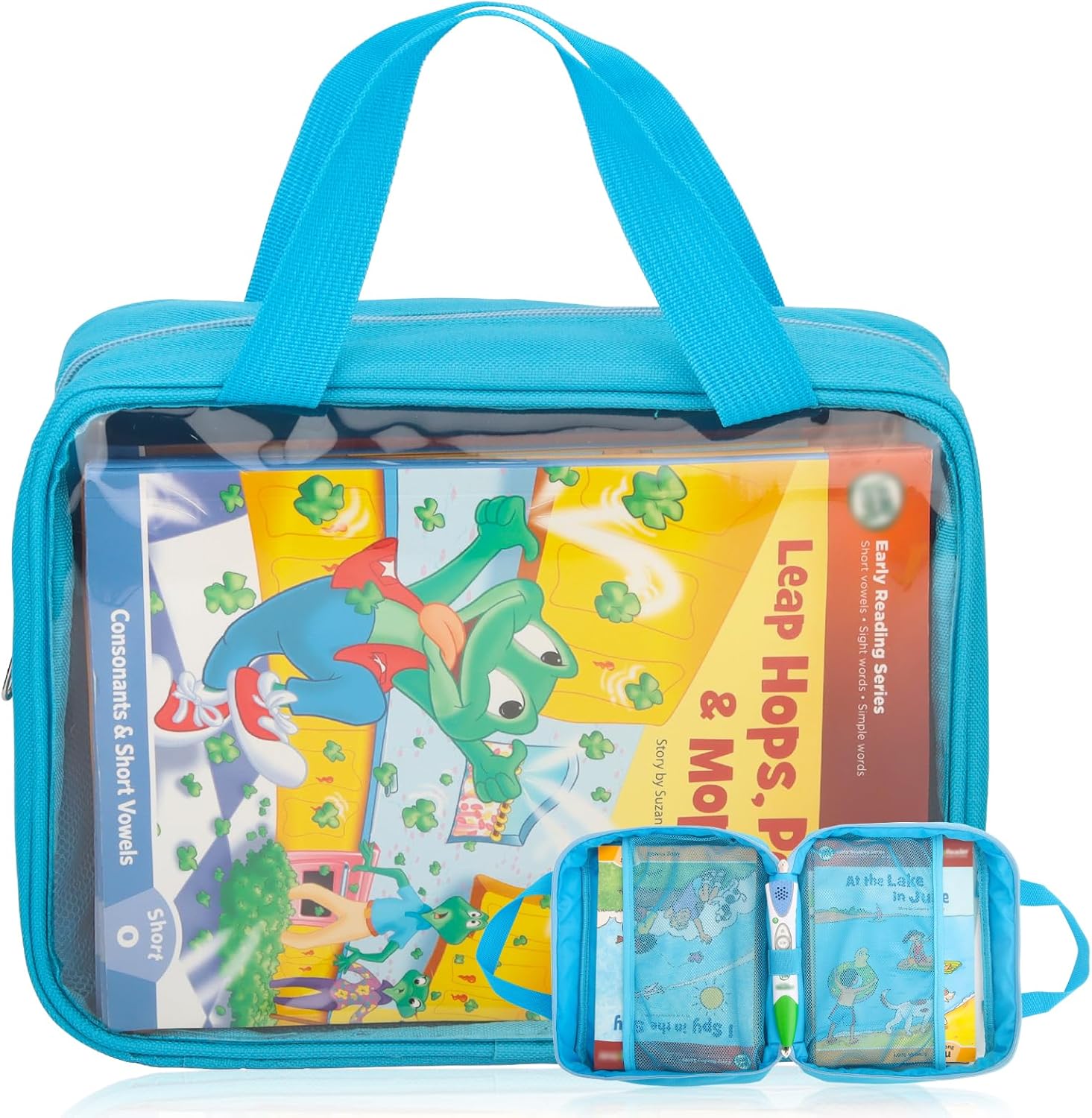 Carrying Case for Leapfrog LeapReader Reading and Writing System Leapfrog LeapReader,Portable Storage Bag with Handle(Blue)