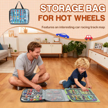 Auto-Aufbewahrungskoffer mit Spielmatte – 56 Fächer für Hot Wheels & Matchbox Autos