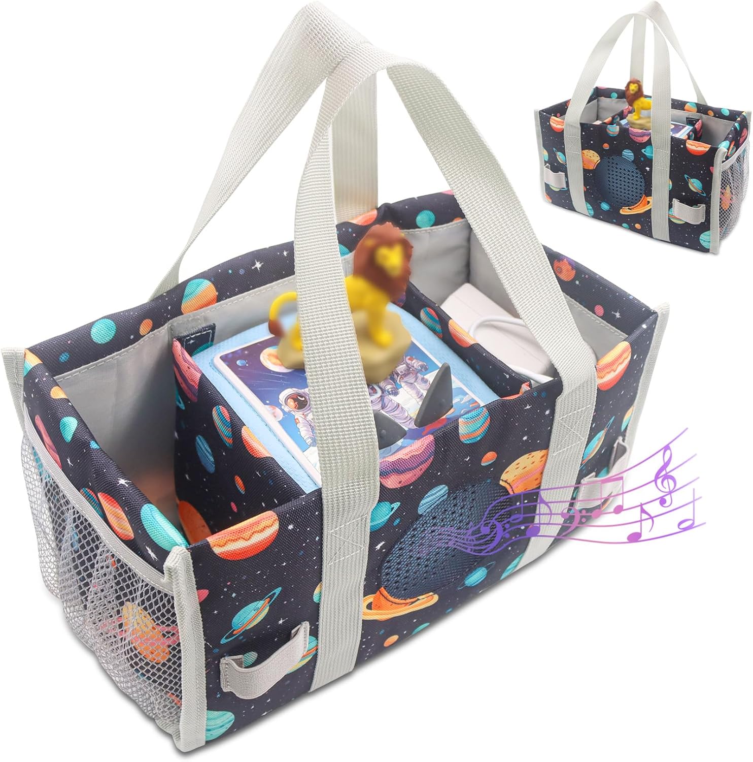 for Tonies Carrying Case, Toniebox 2/1,Carrying Bag for Toniebox, Tonie Figures Characters, Headphones and Charging Station, Travel Storage Bag with Handle (Rainbow)