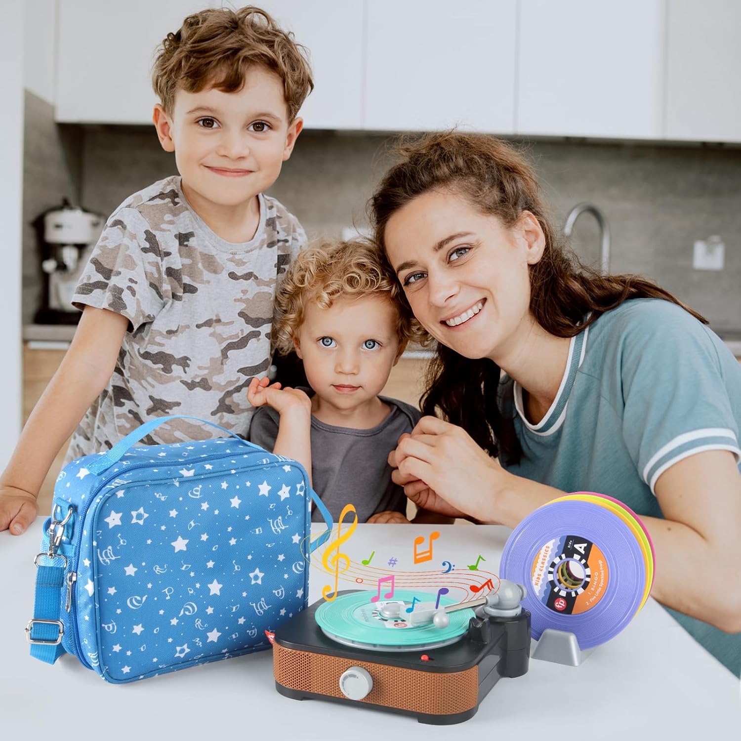 Carrying Case for Fisher-Price Musical Toy and Baby DJ Table,Portable Storage Bag with Handle for Kids Music (Blue)