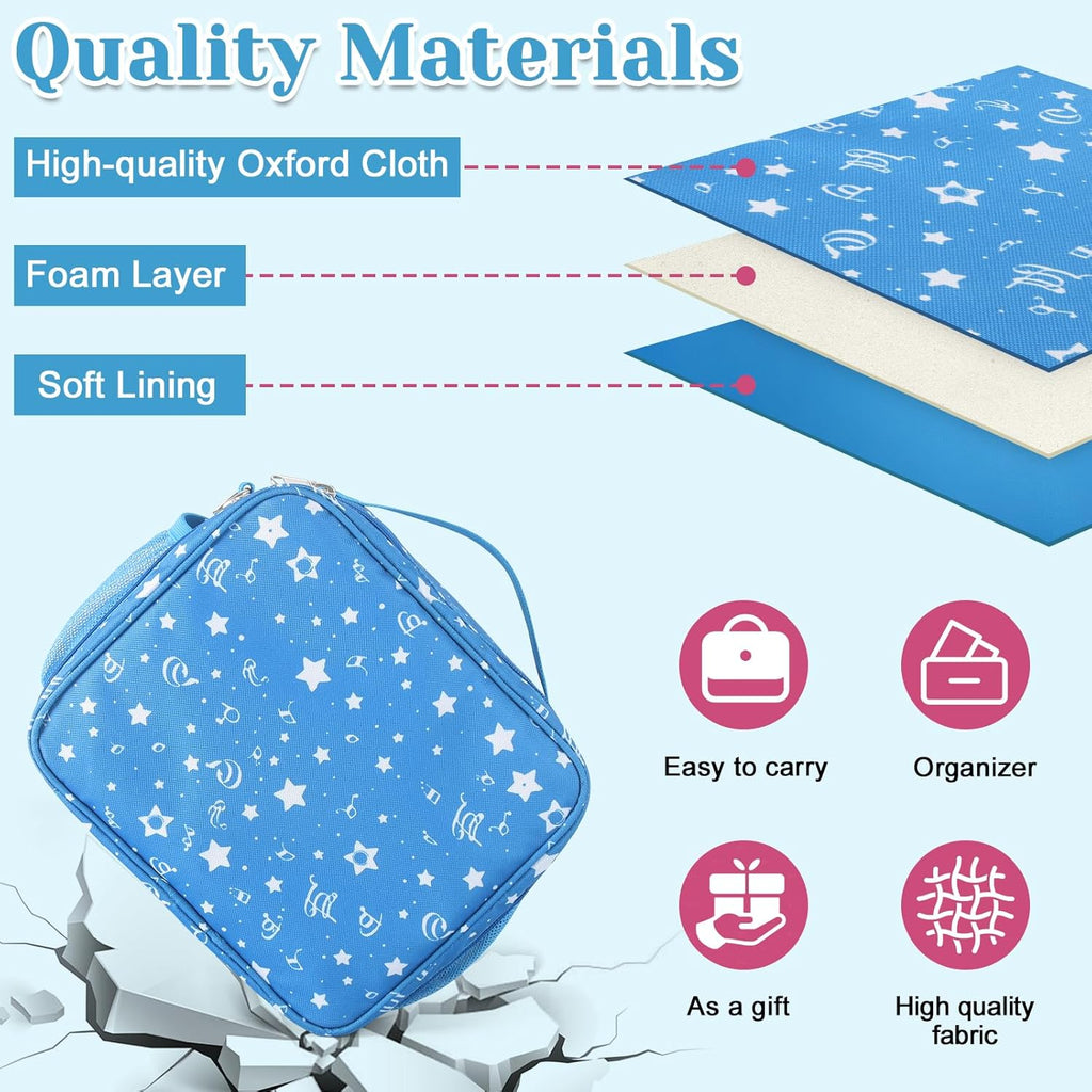 Carrying Case for Fisher-Price Musical Toy and Baby DJ Table,Portable Storage Bag with Handle for Kids Music (Blue)