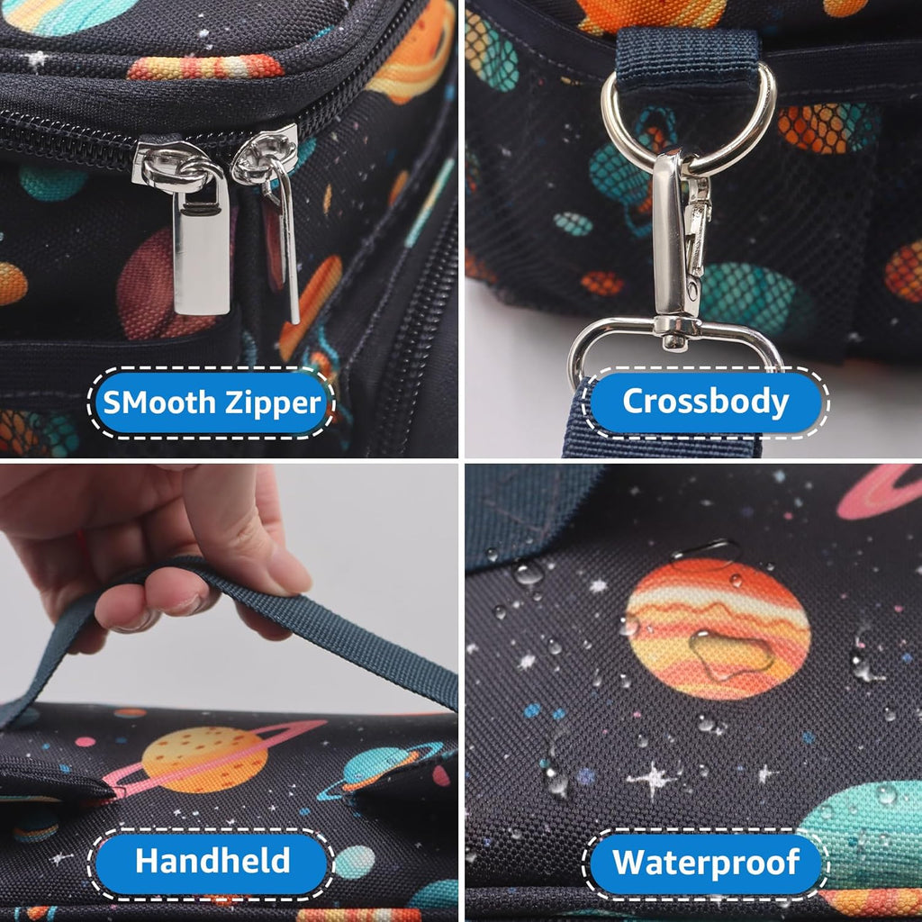 for Tonies Carrying Case, Toniebox Case for Tonies Figures,Tonie Characters, Tonies Storage and Organizer with Shoulder Strap,Tonies Box Starter Set,Tonies Headphones,Charging Station Bag (Black)