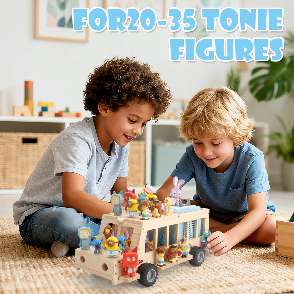 Shelf for Tonie Figures Characters Storage with 35Pcs Adhesive Metal Plate for Toniebox 2 and Tonie Box 1