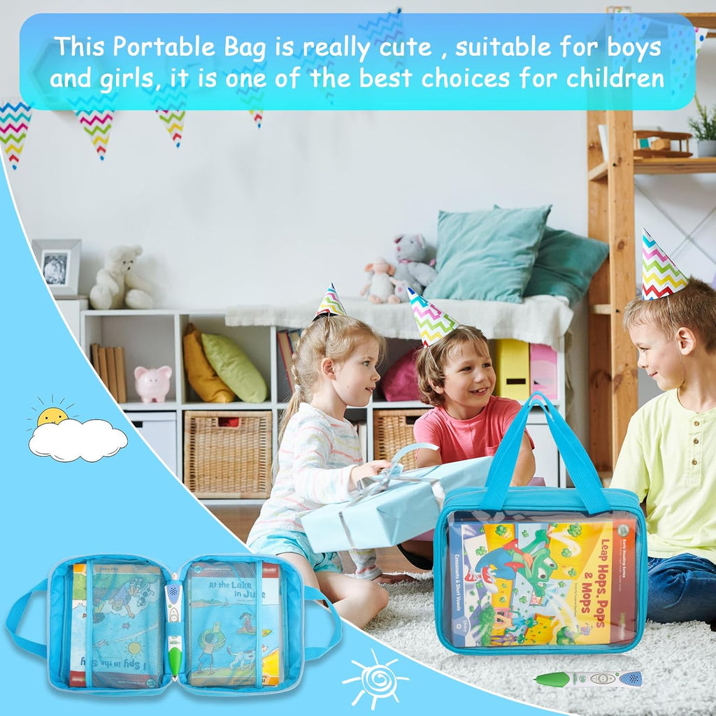 Carrying Case for Leapfrog LeapReader Reading and Writing System Leapfrog LeapReader,Portable Storage Bag with Handle(Blue)