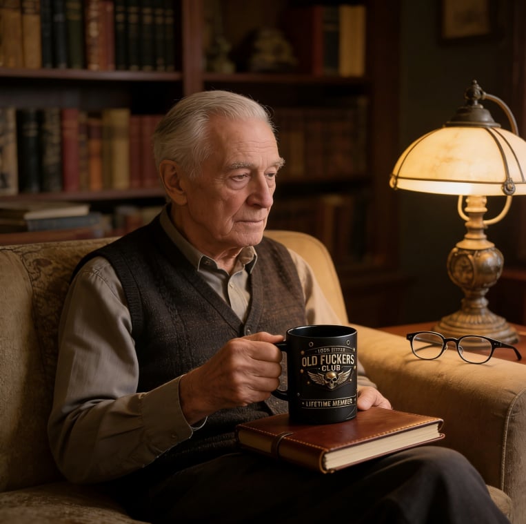 (🎁Last Day 49% OFF)☕ OLD FUCKERS CLUBTM Mug - 100% Bitter, Always Real. Lifetime Member. 😎💀