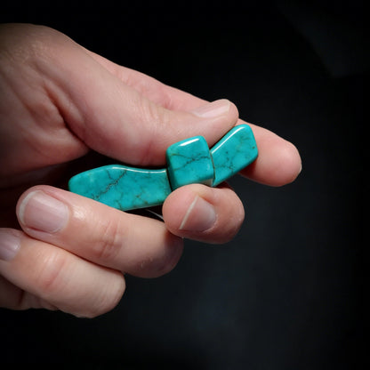 (🎁Last Day 49% OFF)✝️🍀Natural Turquoise Pocket Cross: Handcrafted for Peace & Serenity❤️