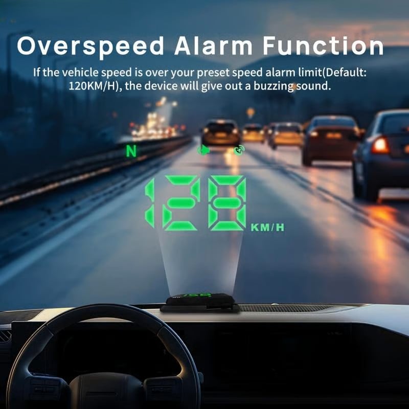 (🎁Last Day 49% OFF)🚗Head up Display Car GPS Digital Speedometer Car Truck Motorcycle Head Up Display Odometer HUD MPH Car Tools Accessory
